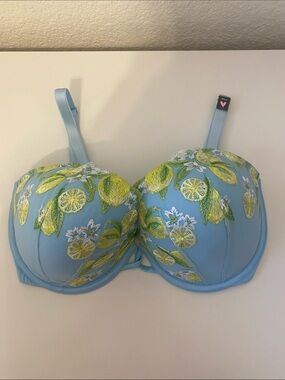 NWT Victoria’s Secret Dream Angels Lined Demi Lemons Lace Blue Bra